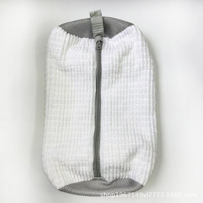 Wonder shoe washing bag, cylindrical polyester-cotton laundry bag, shoe protection and anti-deformation washing bag